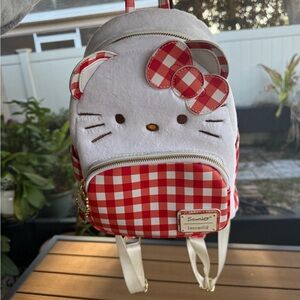 Sanrio White and Red Checkered Backpack